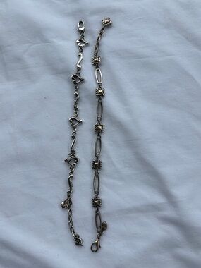 TWO Brighton Silver-Tone Women's Link Bracelets